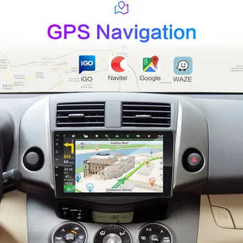 Android vienības Toyota RAV4 Rav 4 2007 - 2011 Automašīnas Radio Multimediju Video Atskaņotājs Navigācija GPS 2 din dvd ar BT, WIFI, FM