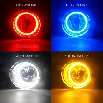 Angel Eye Miglas lukturi Montāža H11 Automašīnas Miglas Lukturi Halo Gredzenu DRL Toyota Camry Land Cruiser Prado Tundra Prius C-HR Sienna Solara