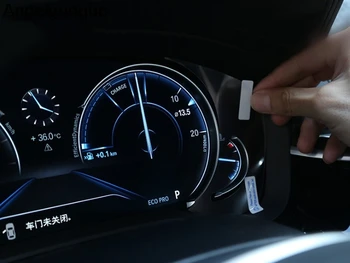 Angelguoguo Auto Stils BMW G30 2018 530li 540li Auto Paneļa Instrumentu Paneļa Ekrānu aizsargplēvi uzlīme