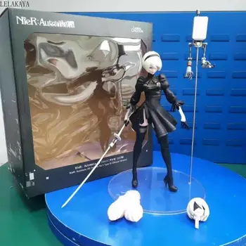 Anime 28cm Spēle NieR: Automāts 2B YoRHa No. 2 B Tipa Deluxe Versija Statuja, Seksīga Meitene, 1/6 Mēroga PVC Rīcības Attēls Modeli, Rotaļlietas, Dāvanu