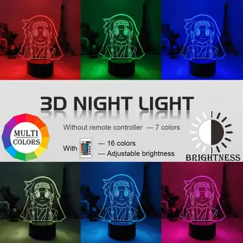 Anime, Hunter X Hunter 3D Nakts Gaisma Killua Attēls LED Nightlight Bērniem, Bērnu, Guļamistabas Gultas Lampa 3D Galda Gaismas Rotaļlietas