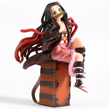 Anime Kimetsu Nav Yaiba Kamado Nezuko 1/8 Mēroga PVC Attēls Demon Slayer Modelis Rotaļlietas
