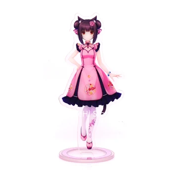 Anime NEKOPARA Rīcības Attēls Cosplay Rotaļlietas Chocola Vaniļas Kļavu Kanēļa Minazuki Shigure Akrila Skaitļi Statīva Modeli, Lelles 15cm
