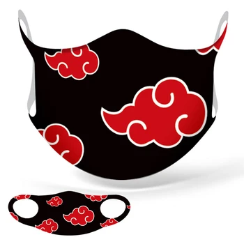 Anime Naruto Akatsuki Uchiha Itachi Sharingan Cosplay Maskas Konoha Kakashi Simbols Sporta Pusi Sejas Mazgājamais Putekļu necaurlaidīgs Maska