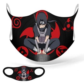 Anime Naruto Akatsuki Uchiha Itachi Sharingan Cosplay Maskas Konoha Kakashi Simbols Sporta Pusi Sejas Mazgājamais Putekļu necaurlaidīgs Maska