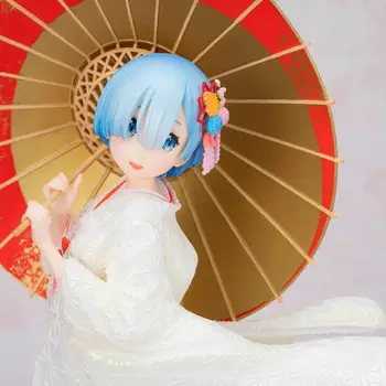 Anime Re : Dzīve citā Pasaulē No Nulles Rem Remu Balts Kimono, Līgava, Ver. PVC Rīcības Attēls Pieaugušo Kolekciju Modelis Rotaļlietas