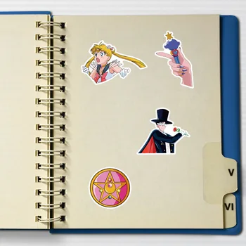 Anime Sailor Moon Izsmalcinātu Karikatūra Meitene Uzlīme Klēpjdatoru Albums Čemodāns, Velosipēdu Rotaļlietas Bērniem Uzlīmes Uzlīmes 50GAB