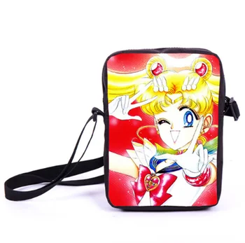 Anime Sailor Moon Mini Messenger Bag Bērni Plecu Skolas Somas Kristāla Meitenes Krusta Somas Uzkodas maz Piederumi Somas