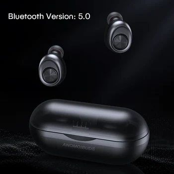Anomoibuds Kapsula Bluetooth austiņas 5.0 Austiņas TWS Bezvadu austiņas Brīvroku Sporta Austiņas
