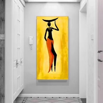Anotācija Āfrikas Sieviete Dejas Skandināvijas Kanvas Glezna Plakāti un Izdrukas Cuadros Sienas Art Attēlus Dzīvojamā Istaba Dekori