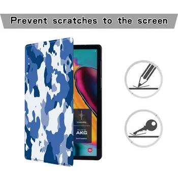 Anti-fall Maskēties Tablet Case for Samsung Galaxy Tab A6 10.1/A 9.7 10.1 10.5/E 9.6/S5e 10.5/S6 Lite 10.4/Tab 8.0 + Pildspalva