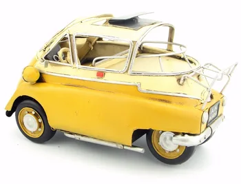 Antīko klasisko auto modelis 1957. gada ISETTA 300 retro vintage kaltas metāla amatu mājas/pub/kafejnīca apdare vai dzimšanas dienas dāvana