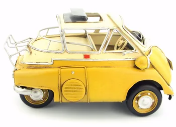 Antīko klasisko auto modelis 1957. gada ISETTA 300 retro vintage kaltas metāla amatu mājas/pub/kafejnīca apdare vai dzimšanas dienas dāvana