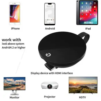Anycast G7s Miracast AirPlay par Chromecast 3 Bezvadu HDMI TV Stick Displejs Wifi Dongle Uztvērēju IOS Android, par Netflix