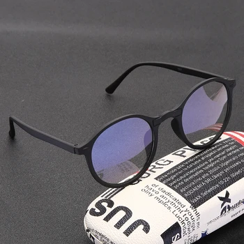Apaļā Anti Zilā Gaisma Brilles Rāmis Sievietēm, Vīriešiem Vintage Skaidrs, Lēcas, Briļļu Rāmji Modes Matte Black Retro Optial Brilles