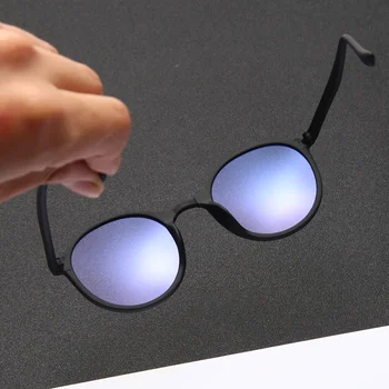 Apaļā Anti Zilā Gaisma Brilles Rāmis Sievietēm, Vīriešiem Vintage Skaidrs, Lēcas, Briļļu Rāmji Modes Matte Black Retro Optial Brilles