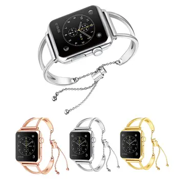Apple Skatīties iWatch Rokas Joslā Siksniņa, Nerūsējošā Tērauda 38/42mm Sieviešu Aproce Watchbands Apple Skatīties iWatch