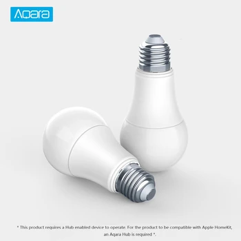 Aqara 9W E27 2700K-6500K 806lum Balta Krāsa Smart LED Spuldzes Gaismas Darbu Ar Mājas Komplektu Un MIjia app