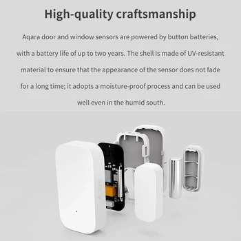 Aqara Durvju Logu Sensors Smart home Zigbee Bezvadu Savienojumu Mini Aqara Sensors Xiaomi Mijia MI MĀJĀS App Kontroles