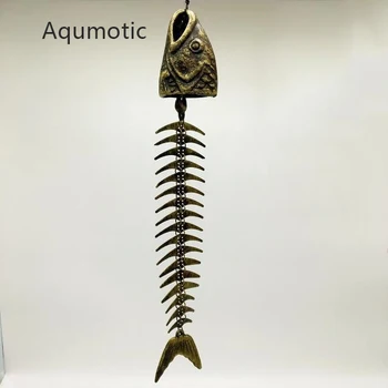 Aqumotic Durvju Fishbone Wind Chimes Vara 50cm(1.64 ft) Metāla Karājas Ārpus Pagalmā Ziemeļvalstu Pirmsskolas Bell Telpu Dekorēšana