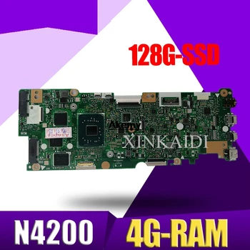 Ar N4200-CPU 4G-RAM 128G-SSD Portatīvo datoru Mātesplati Par Asus Vivobook Flip TP401NA TP401N TP401MA TP401M Mainboard Testa labu