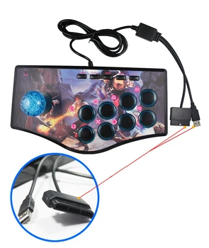 Arcade Kursorsviru, lai DATORU PS2, PS3 Android Smart TV ar 1,8 Metru Kabelis un Iebūvēts Vibrators Astoņu Virzienu Kursorsviru