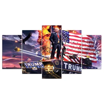 ArtSailing HD drukas 5 gabals audekls mākslas Donald Trump art print sienas home decoration accessories mūsdienu Plakāts ar rāmi PC-8109
