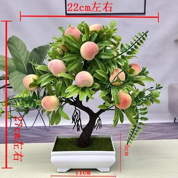 Artificail Augļu Augi Mājas Dekoru Augļi, Apelsīnu, Ķiršu Bonsai Imitācijas Dekoratīvā Mākslīgie Ziedi Viltus Augu Ornamenti