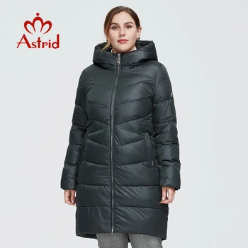 Astrid 2020 Jaunas Ziemas Sieviešu mētelis sievietēm garš Modelis silts parka modes Jakas kapuci Bio-uz Leju, liela izmēra sieviešu apģērbu 9215