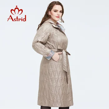 Astrid 2020. gada Pavasarī jaunas ielidošanas sieviešu jaka vaļīgu apģērbu, sieviešu plus lieluma gari mēteļi ar а jostas pavasara mētelis sievietēm AM-9428