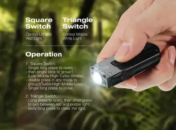Astrolux K1 Bronzas XP-G3 350LM Lukturīti USB Nerūsējošā Tērauda Mini LED Keychain Dāvanu Kolekcija Īpašais Izdevums Keychain Gaismas