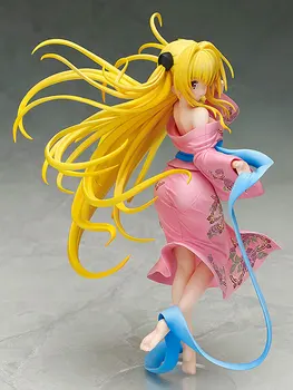 Atbrīvojot Y-STILS Love-Ru Darkness Sexy Anime Attēls Zelta Tumsu Yukata Ver. PVC Rīcības Attēls Kolekcionējamus Modelis Rotaļlietas 22 CM