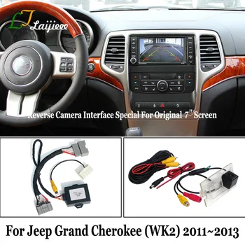 Atpakaļgaitas Kamera Komplekts Jeep Grand Cherokee WK2 2011 2012 2013 / HD Atpakaļskata Stāvvietas Kamera ir Saderīga Ar OEM 7 Collu Ekrāns