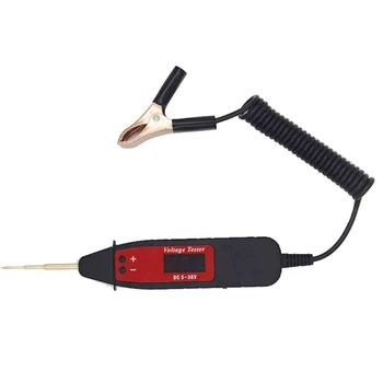Atsperu Stieples Automobiļu Ciparu LCD Sprieguma Pildspalvu Zondes Detector Tester ar LED Gaismas Automobiļu Testēšanas Rīkus