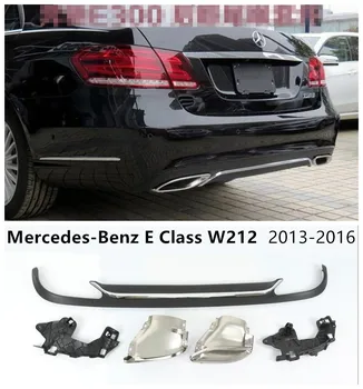 Attiecībā uz Mercedes-Benz E Klases W212 E200 E250 E300 E350 E500 2013-2016 Pakaļējo Lūpu Spoilers & Exhause Augstas Kvalitātes PP Bufera Difuzoru