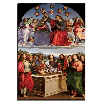 Audekla Sienas Māksla Glezniecība Jaunavas Marijas Mākslas Izdrukāt Plakātu Sienas Apdares Interjera 1 Paneļa Attēlu