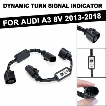 Audi A3 V8 2013-2018 2gab Dinamisku Savukārt Add-on Modulis Vadu Josta Signāla Indikators LED Taillight pa Kreisi un pa Labi Astes Gaismas