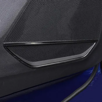 Audi Q3 2019 Nerūsējošā Tērauda Interjera Aksesuāri Auto Stils Durvju Audio Skaļrunis Dekoratīvu Rāmīti Uzlīmes