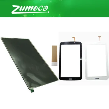 Augsta Kvalitāte Par Samsung Galaxy Tab 3 SM-T210 SM-T211 T211 T210 LCD +Touch Screen Digitizer Baltā Melnā Krāsā+Tape