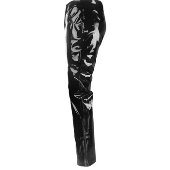 Augsta Vidukļa Mākslīgās Ādas, Vinila, Spīdīga Rāvējslēdzēju Atvērt ādas Garās bikses Vīriešiem Clubwear Kostīmu Saspringts Bikses Legingiem Bikšu