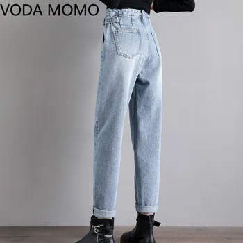 Augsta vidukļa džinsus sieviete vintage modes sieviešu džinsi sievietēm ripped džinsi draugs džinsi sieviešu džinsi Plus izmēru