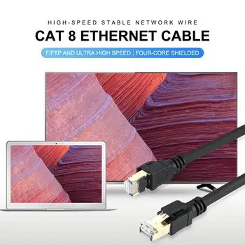Augstas Kvalitātes Cat 8 Ethernet Kabeli 40Gbps 2000MHZ ātrgaitas Stabilu Tīkla Vadu RJ45 Savienotājs 1m/2m/3m/5m/10m/20/30m