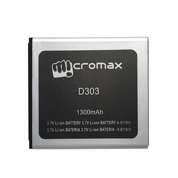 Augstas Kvalitātes D303 D 303 1300mAh Li-ion Akumulatoru Micromax D303 Mobilā tālruņa Akumulators