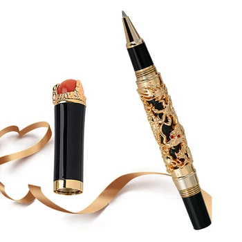 Augstas Kvalitātes Luksusa Dragon Lodīšu Pildspalva 0.7 MM Nib Vintage Pildspalvu Rakstīšanai Skolas, biroja piederumi