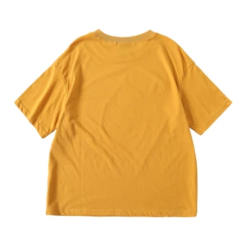 Augstas Kvalitātes Vaļēju Sieviešu T-krekli, Dzeltena Karikatūra Izdrukāt Īsām Piedurknēm O Kakla Kokvilnas Topi Tee Sieviešu Vasaras T Krekls 2017 Jaunas