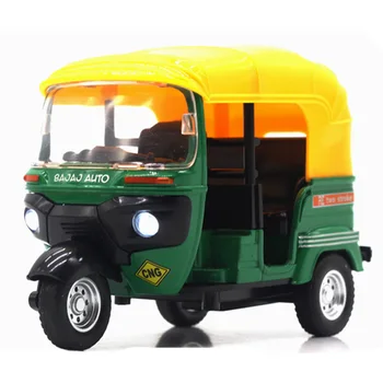 Augstas Simulācijas Indijas Tricikls Automašīnas Rotaļlietas Indija Pull Atpakaļ, Gaismas, Skaņas Motociklu Rotaļlietas Automašīnas, lai Bērniem, Bērniem Dāvanas