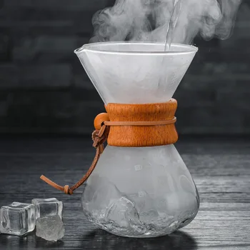 Augstas Temperatūras Izturīgas Stikla Kafijas automāts Kafijas kanna Espresso Kafijas Automāts ar nerūsējošā tērauda V60 filtrs pot WJ602