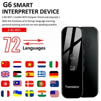 Augstas kvalitātes G6 smart Tulkotājs 72 Valodās Smart Valodas Tulkotājs remote Balss Tulkotāja IOS, Android viedtālruņi