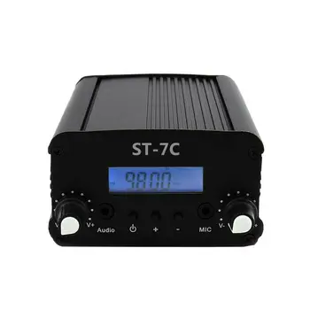 Augstas kvalitātes ST-7C 1W/7W 76-108MHZ Stereo PLL FM raidītājs raidījums radio staciju + power + Antena
