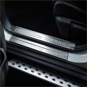Augstas kvalitātes nerūsējošā tērauda, iekšpusē ārējās Pretnodiluma Plāksnes/Durvis, Palodzes Aizsargs Uzlīme Par. - 2016. Gada Nissan X-Trail Automašīnu Stils